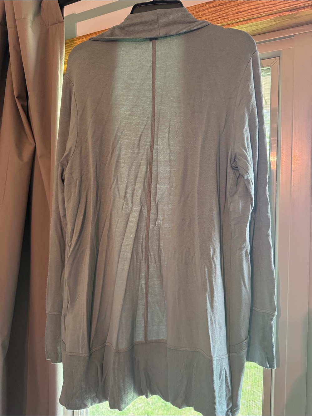 Athleta Sage Green Lightweight Open-Front Wrap Cardigan - Picture 2 of 7